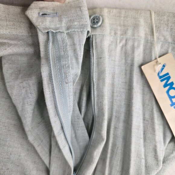 Vintage College Town Pleated Midi Skirt Sze 13-14 Gray Deadstock USA Cottagecore - Picture 7 of 9